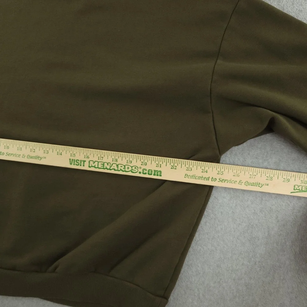 Alo Yoga Hoodie Womens Large Green Fleece Pullover Relaxed Logo Sweatshirt